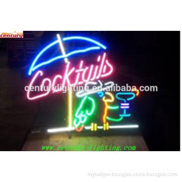cocktails parrot neon bar sign
